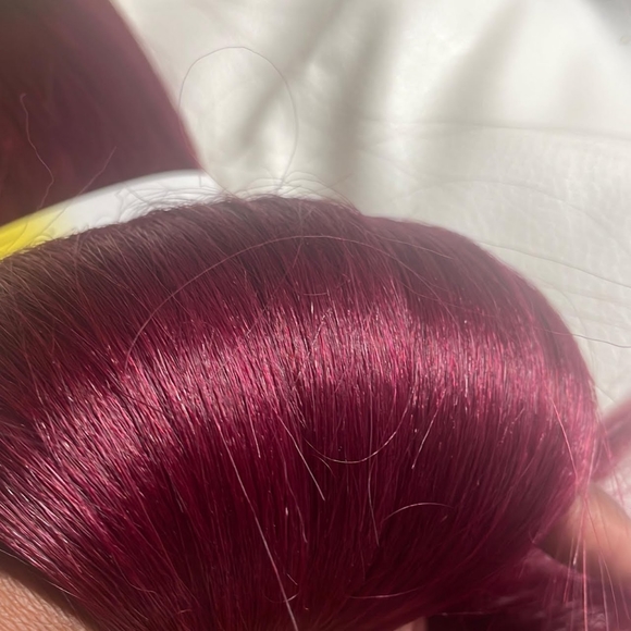 NWT 19" Premium Bulk 100% Human Hair - Color Burgundy - Picture 4 of 6